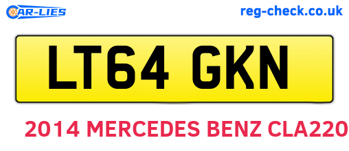 LT64GKN are the vehicle registration plates.