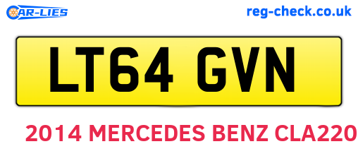 LT64GVN are the vehicle registration plates.