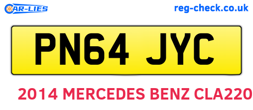 PN64JYC are the vehicle registration plates.