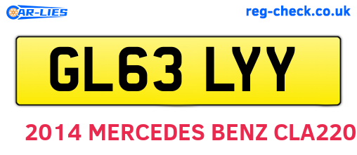 GL63LYY are the vehicle registration plates.