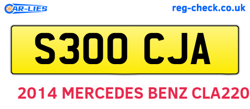 S300CJA are the vehicle registration plates.