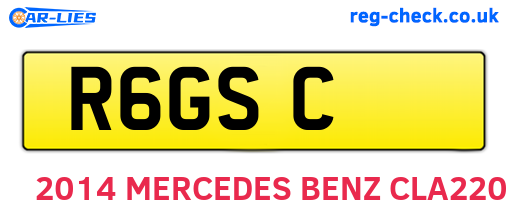 R6GSC are the vehicle registration plates.