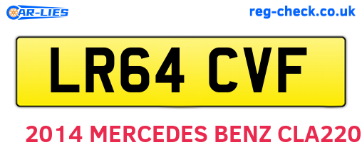 LR64CVF are the vehicle registration plates.