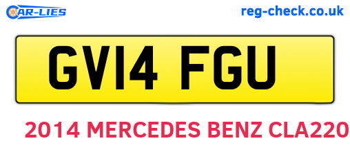 GV14FGU are the vehicle registration plates.