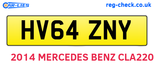 HV64ZNY are the vehicle registration plates.