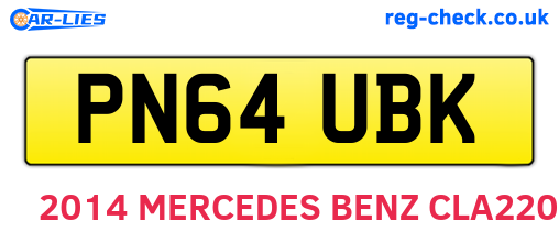 PN64UBK are the vehicle registration plates.