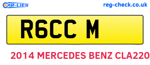 R6CCM are the vehicle registration plates.