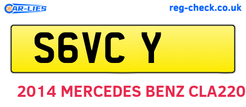 S6VCY are the vehicle registration plates.