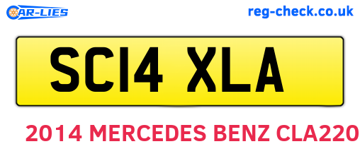 SC14XLA are the vehicle registration plates.