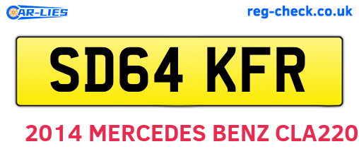 SD64KFR are the vehicle registration plates.