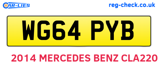 WG64PYB are the vehicle registration plates.