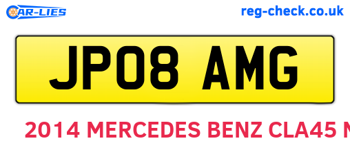 JP08AMG are the vehicle registration plates.
