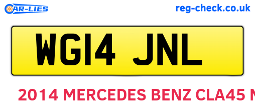 WG14JNL are the vehicle registration plates.