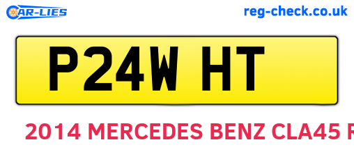 P24WHT are the vehicle registration plates.