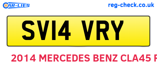 SV14VRY are the vehicle registration plates.