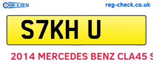 S7KHU are the vehicle registration plates.