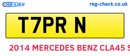 T7PRN are the vehicle registration plates.
