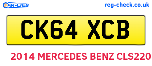 CK64XCB are the vehicle registration plates.