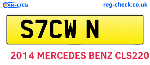 S7CWN are the vehicle registration plates.