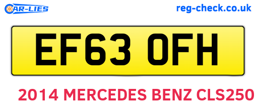 EF63OFH are the vehicle registration plates.