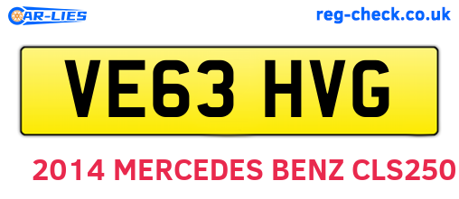 VE63HVG are the vehicle registration plates.
