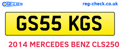GS55KGS are the vehicle registration plates.