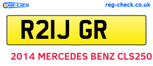 R21JGR are the vehicle registration plates.