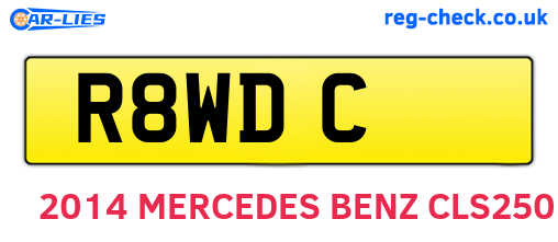 R8WDC are the vehicle registration plates.