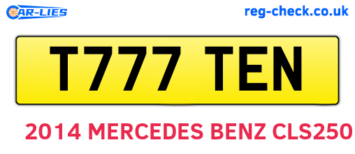 T777TEN are the vehicle registration plates.