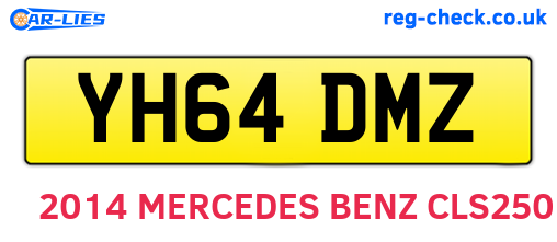 YH64DMZ are the vehicle registration plates.