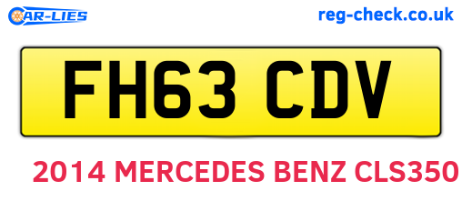 FH63CDV are the vehicle registration plates.