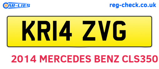 KR14ZVG are the vehicle registration plates.