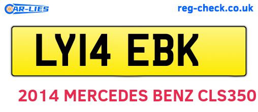 LY14EBK are the vehicle registration plates.