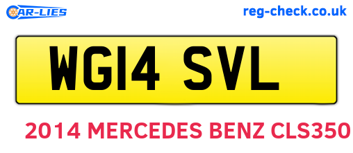 WG14SVL are the vehicle registration plates.