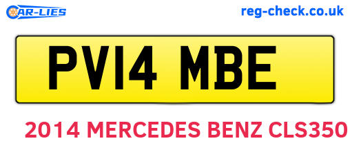 PV14MBE are the vehicle registration plates.