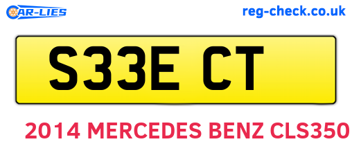 S33ECT are the vehicle registration plates.