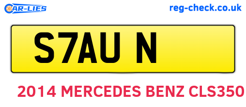 S7AUN are the vehicle registration plates.