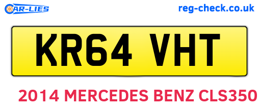 KR64VHT are the vehicle registration plates.