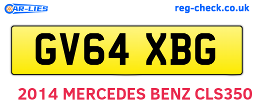 GV64XBG are the vehicle registration plates.