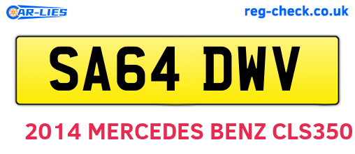 SA64DWV are the vehicle registration plates.