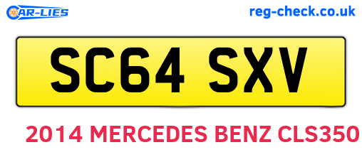 SC64SXV are the vehicle registration plates.