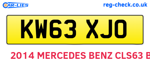 KW63XJO are the vehicle registration plates.