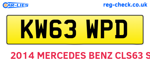 KW63WPD are the vehicle registration plates.