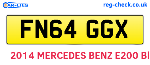 FN64GGX are the vehicle registration plates.