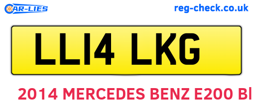 LL14LKG are the vehicle registration plates.