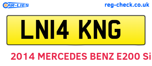 LN14KNG are the vehicle registration plates.