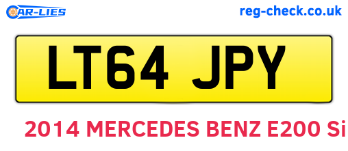 LT64JPY are the vehicle registration plates.