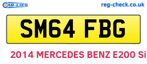 SM64FBG are the vehicle registration plates.