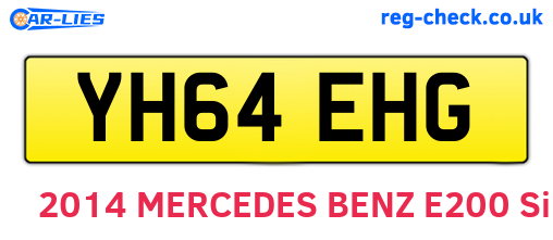 YH64EHG are the vehicle registration plates.