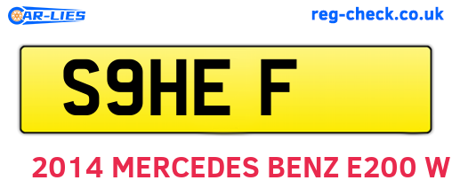 S9HEF are the vehicle registration plates.